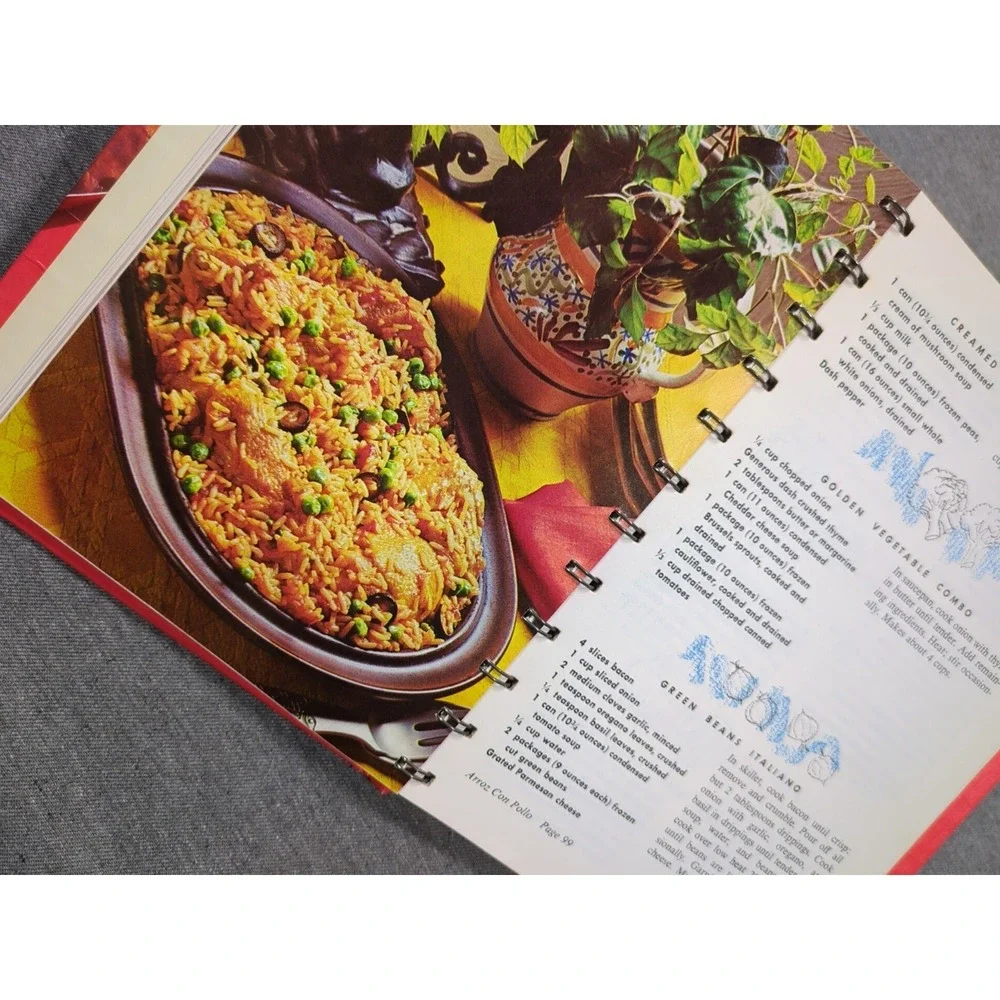 1976 Cooking With Soup A Campbell Cookbook Vintage Retro Recipes Hardback Spiral